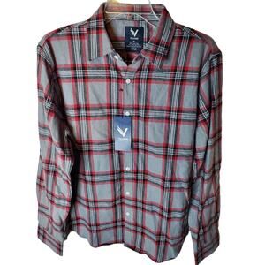 Voyage Cotton Blend Button Down Collared Short, NWT, Medium